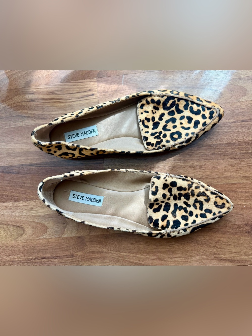 Steve Madden Leopard Print Loafers in Tan and Black